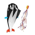 thumbnail image 4 of Cometa de delfín para niños y adultos, 3D, ligera, con temática de animales, 2,2 x 1,2 m, juguete volador enorme y fácil de volar, ideal para patio, Negro, 4 of 8
