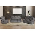 thumbnail image 4 of Hybition PU Leather Manual Recliner Chair Gray Single Sofa only, 4 of 6