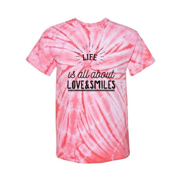 Life Is About Smiles Tie-Dye Cyclone Women -Smartprints Designs, Female Large