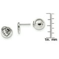 thumbnail image 2 of Primal Silver Sterling Silver with Cubic Zirconia Heart Front Back Post Earrings, 2 of 4