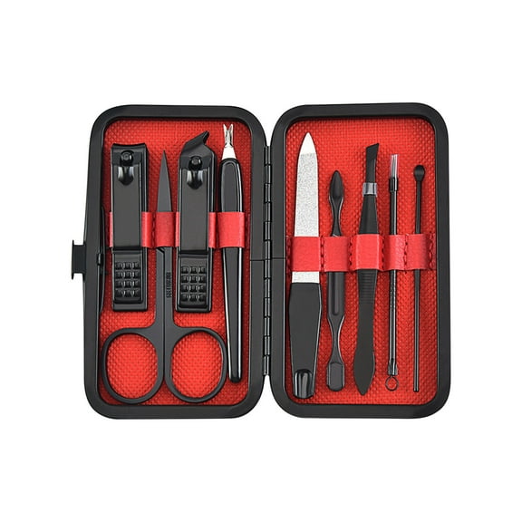 ONLYEOR Nail Clippers Set Fingernail and Toenail Clipper Cutters for Men and Women, Nail Clippers and Beauty Tool Portable Set Manicure Set 9 in 1, for Home, Gift Giving, Salon (H)
