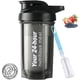 thumbnail image 1 of Protein Shaker, 500ml Botella para Proteina de Coctelera, Botella agitadora para de Suplemento Fitness y Deportes, Sin BPA y Leak Proof, lavable, vaso para proteina (Negro), 1 of 5