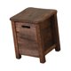 thumbnail image 5 of Taburete de almacenamiento de madera Taburete pequeño para el hogar Decoración Artesanía con forma redondeada 30cmx30cmx35cm, 5 of 9