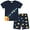 2# Solar System, variant on POPTEM Toddler Pajamas Boy Football Pjs Short Sleeves 2-Pieces Sleepwear Sets Cotton Blue 2T