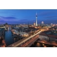 thumbnail image 2 of Claude Castor, Jean 32x23 White Modern Wood Framed Museum Art Print Titled - Berlin - Classic Skyline, 2 of 4