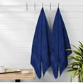 thumbnail image 6 of MALLONI HOME 100% Premium Cotton 2 Pack Oversized Bath Towel Set 28x55 inches, Large Bath Towels, Ultra Absorbant Compact Quickdry & Lightweight Towel, Ideal for Gym Travel Camp Pool - Navy Blue, 6 of 7