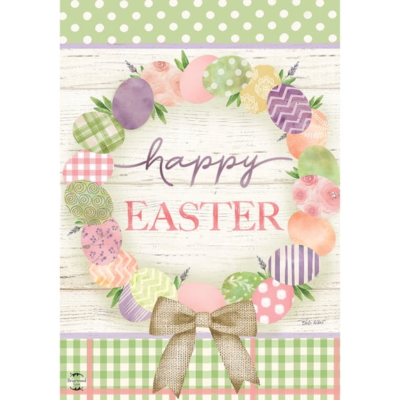 Briarwood Lane Garden Flag 12x18 For Outdoor Easter Egg Wreath For Easter Garden Flag Flags For Outside