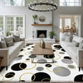 thumbnail image 3 of Black Polka Dots Area Rugs 8'x10', Washable Small Throw Rugs for Living Room Patio, Modern Abstract Art Indoor Outdoor Rug Non-Slip Low Pile Carpet Runner Reversible Floor Mats, 3 of 8