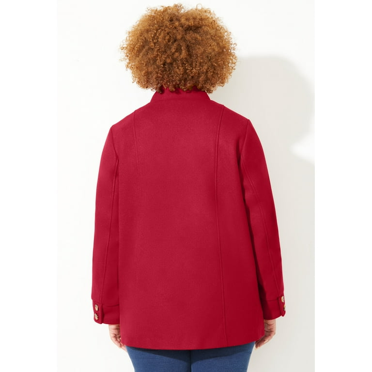 Liz Me Women s Plus Size Liz Me Military Peacoat Walmart