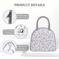 thumbnail image 4 of Balery Flamingo and Pineapple Bolsa de Almuerzo para Mujeres, Caja de Almuerzo, Bolsa de Almuerzo Pequeña Impermeable, Tote de Almuerzo Reutilizable con Gran Capacidad, 4 of 6