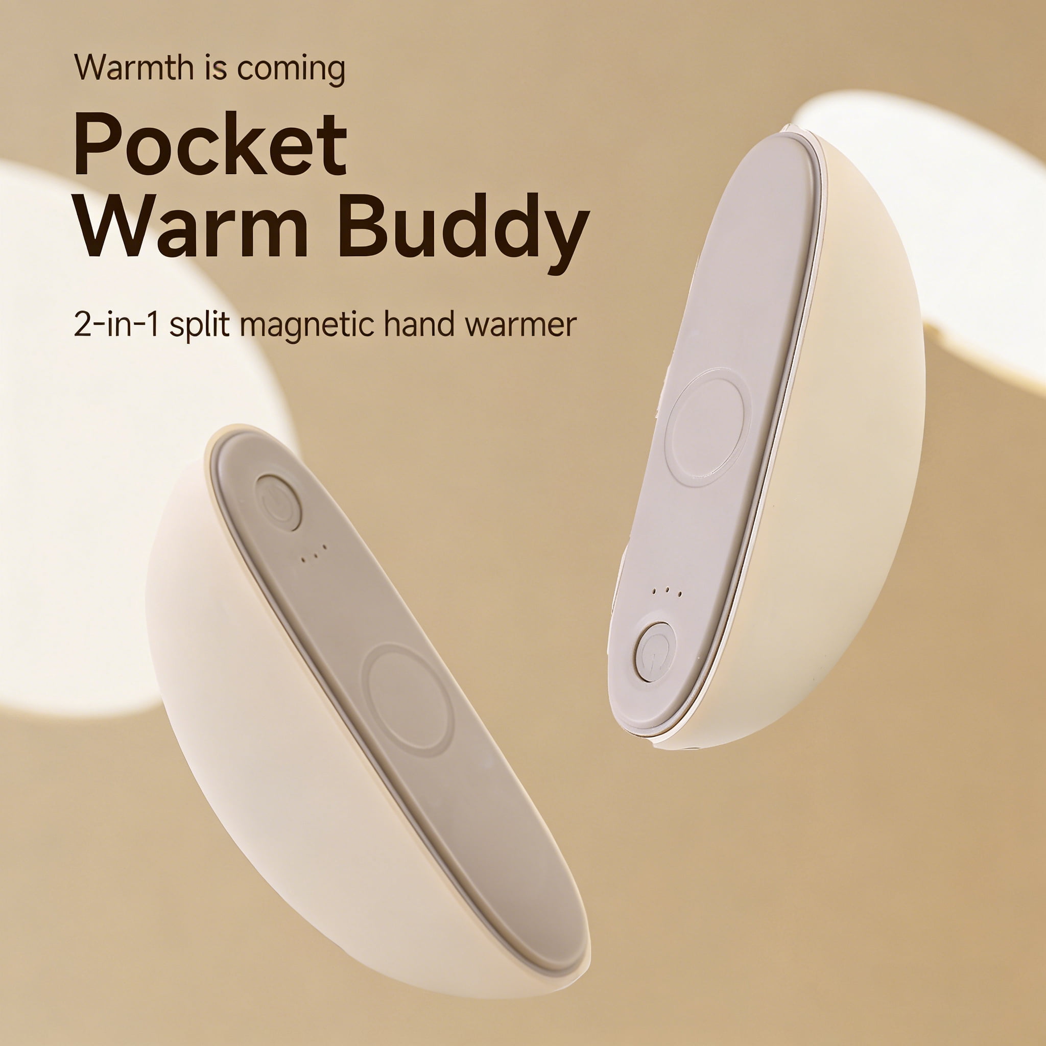 Hand Warmers Rechargeable 1 Pack,Smart Chips Electric Hand Warmers, Portable Pocket Heater, Gifts for Christmas, Outdoor, Hunting, Golf, Camping Accessories,Style 1