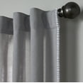 thumbnail image 3 of Better Homes & Gardens Whipstitch Light Filtering Rod Pocket Single Curtain Panel, Silver with White Stitching, 3 of 4