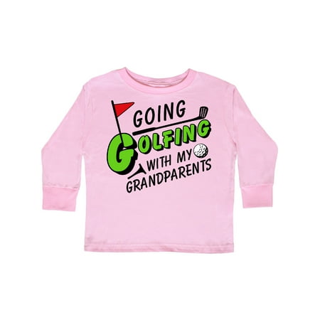 

Inktastic Going Golfing with my Grandparents- kids golf Gift Toddler Boy or Toddler Girl Long Sleeve T-Shirt