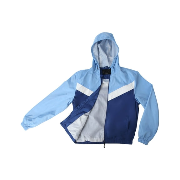 Ma Croix Mens Two Tone Windbreaker Hooded Jacket Lightweight Slim Fit Casual Hoodie