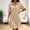 Khaki, variant on Summer Mini Dresses for Women V Neck Collared Short Sleeve Sundress Casual Beach Dress Boho Short Shirt Dress with Pockets