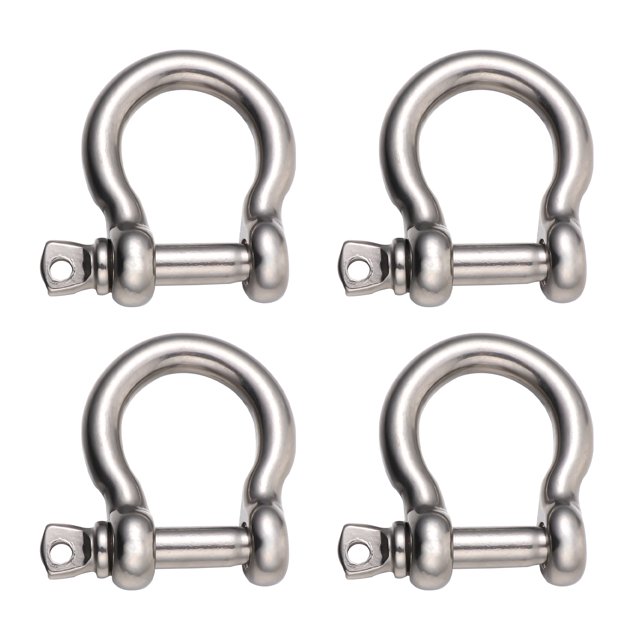 4pcs Manille en Acier Inoxydable Manille de Levage en Forme de D Manille