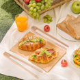 thumbnail image 4 of 2 Pieces Magnetic Bamboo Toaster Tongs 8.7 Inch Wooden Kitchen Toast Tongs for Cooking, Natural Bam, 4 of 5