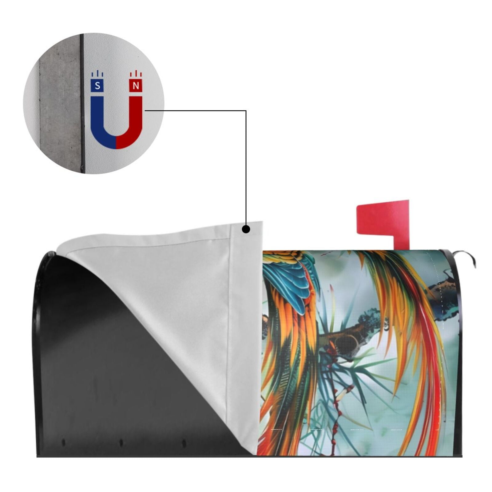 Kdxio Magnetic Mailbox Cover 21x18 in Mailbox Cover Outdoor Decoration Holiday Mailbox Covers for Home Garden Yard-21x18 in