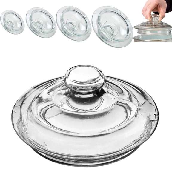 1.75 Gallon Replacement Glass Lid for Glass Beverage Dispenser, Glass Beverage Dispenser Lid For Iced Beverage Dispensers, Cookie Wedding Candy Jar
