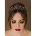 thumbnail image 3 of Tiaras y coronas rojas para mujer, tiara de boda para novia, corona de princesa de cristal, tocado de cumpleaños, accesorios para el cabello, 3 of 5