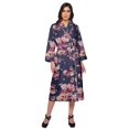 thumbnail image 1 of Moomaya Cotton Robe Women Long Printed Cotton Crossover Summer Bathrobes, 1 of 6