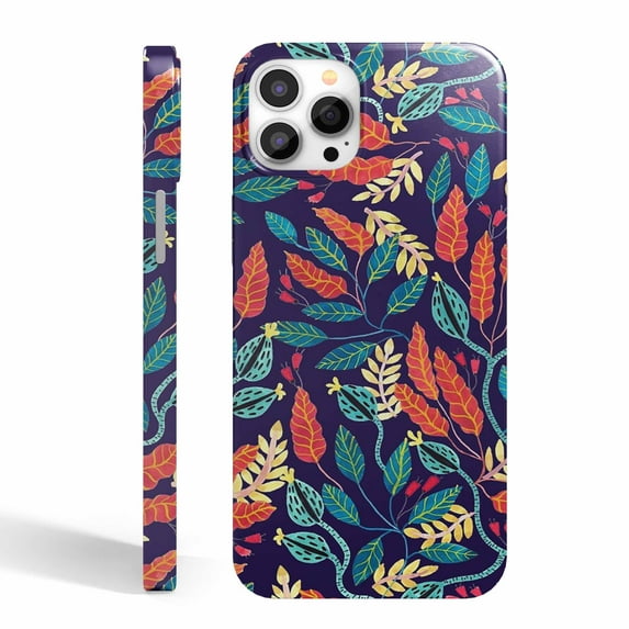 Tobelint Indigo Shrub Flower Case for iPhone 11 Pro Max,Aesthetic Colourful Floral Pattern Bumper Case Cover