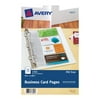 Avery Clear Business Card Organizer Pages for 5.5" x 8.5" Mini Binders, Plastic, Pack of 5 (76025)