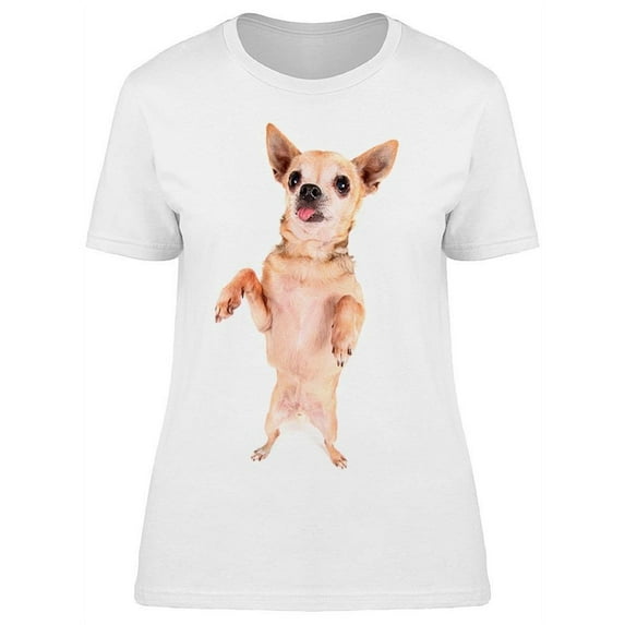 Cute Chihuahua Begging T-Shirt Women -Image by Shutterstock, Female x-Large