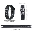 thumbnail image 2 of unbranded Smart Wristband Negro Con Termómetro Pantalla LED Y Vibración Recargable Para Deporte, 2 of 6