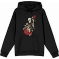thumbnail image 4 of Skeleton Guitarist Adult Black Long Sleeve Hoodie-XS, 4 of 6