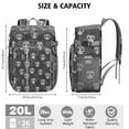 thumbnail image 4 of Gothic Skull and Roses Backpack Cooler – Leakproof Insulated Cooler Bag with Mandala and Butterfly Design for Outdoor Adventures, 4 of 6