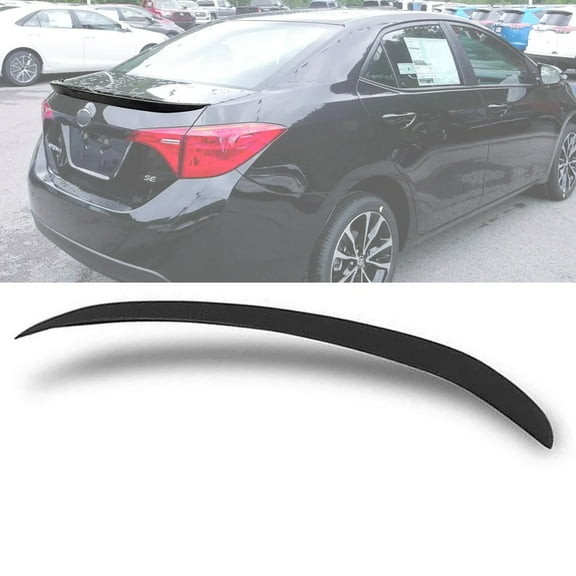 NINTE Rear Spoiler for 2014-2019 Toyota Corolla ABS Trunk Spoiler Wing Carbon Fiber Look
