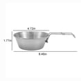 thumbnail image 3 of Limited Time Qaailabf Outdoor Stainless Steel Foldable Tableware Can Be Heated Picnic Rice Bowl Barbecue Folding Cup Multifunctional Camping Portable Cooker 300ML Capacity Scale, 3 of 9