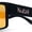 Black Silver - Orange Mirror, variant on Mens Kush Graffiti Logo Thick Arm Rectangle Horn Rim Plastic Sunglasses Black Silver - Orange Mirror