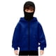 thumbnail image 2 of Chaqueta deportiva de invierno de color liso para niños, de manga larga, con capucha, informal, con cremallera y bolsillos, de poliéster, 2 of 5