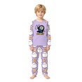thumbnail image 2 of Matching Family Halloween Pajamas Set - 2 piece Ghost Print Long Sleeve Tops + Pants Outfit Sets,Casual Halloween Pajamas Sets for Family Holiday Night for 80 Pjs, 2 of 7
