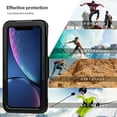 thumbnail image 2 of Premium Waterproof Sealed Hard Case for Apple iPhone XR with Plastic Screen Cover For Swimming, Camping, Outdoor Use (Black), 2 of 4