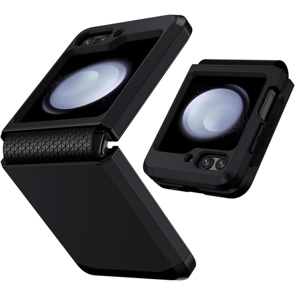 for Samsung Galaxy Z Flip 5 Case with Hinge Protection, Heavy Duty Shockproof Anti Scratch Cover Full Body Protective Phone Case for Galaxy Z Flip 5 6.7" Case, Black