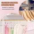 thumbnail image 7 of Uxcell 300 Pcs 120 Size Clothes Hanger Marker Plastic Garment Tags Fit 3mm to 5mm Rod Yellow, 7 of 7