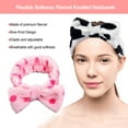 thumbnail image 4 of Qarigey Diademas con lazo, banda elástica para la cabeza, banda para el sudor de franela suave, accesorios para el cabello, diadema para de cara Accesorio para el cabello punto rojo rosa rosa Qarigey  AP011184-11B, 4 of 6