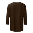 thumbnail image 5 of Krdevn Women's Casual Loose Fit 3/4 Sleeve T Shirt Soft Comfortable Daily Wear Basic Top Blouse Tee Shirt for Spring Fall Winter,Women's Tops, Tees & Blouses,Size:M, 5 of 5