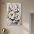 thumbnail image 3 of White Mirage II Canvas Print Floral Wall Decor by Art Remedy, Gold Frame, 30 x 45, 3 of 7