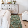 thumbnail image 6 of Washable 2x6 Runner Rug For Entryway: Hallway Kitchen Easy-clean Carpet With Non-slip Backing Stain-resistant Low Pile Floor Mat - High-traffic Areas Pets (2x6 Floral/green), 6 of 8