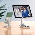 thumbnail image 5 of Black Irregular Graphic Mobile Phone Stand Desktop Tablet Holder Lazy Bedside Universal Support Foldable Extend Desk Stand For Cell Phone Foldable And Hoisting Multi-Function Telescopic For IPhone IPa, 5 of 5