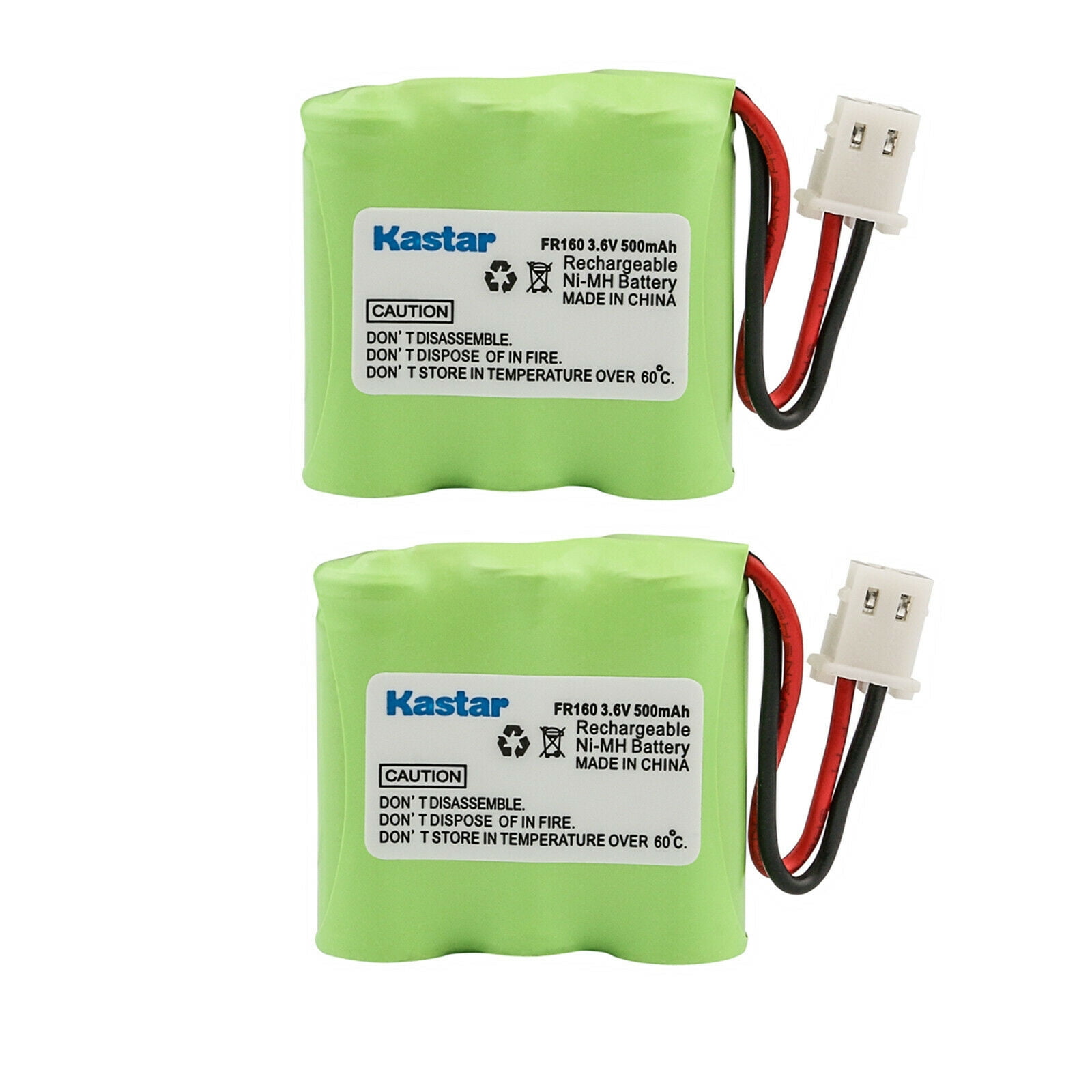 Kastar 2Pack NiMH Battery 2/3AAA 3.6V 500mAh Replacement for Eton