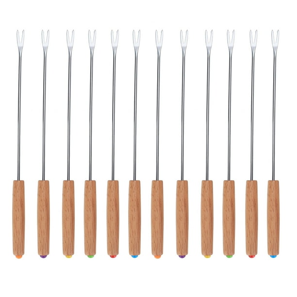 12 piezas de tenedores para barbacoa de acero inoxidable para cocina doméstica, brochetas, agujas para brochetas, utensilios para barbacoa