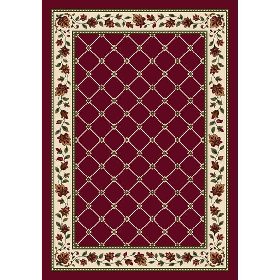 Milliken Signature Area Rug SYMPHONY BRICK Symphony 08500 Bulbs Petals 3' 10" x 5' 4" Rectangle