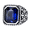 Blue, variant on Men's Stainless Steel Vintage Personality Trendy Mysterious Symbol Pattern Carved Chunky Large Square Gemstone Signet Ring Red Size 13