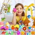 thumbnail image 5 of 318-Piece Bulk Easter Eggs with Toys Inside, Easter Basket Stuffers and Egg Fillers for Kids and Toddlers, Assorted Colors, 100-Pack, 5 of 6