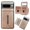 Rosegold, variant on ELEHOLD Case for Google Pixel 9/9pro, Detachable Magnetic Wallet Case with Credit Card Slot,Black